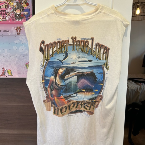 Support your local hooker muscle tee - Picture 2 of 3